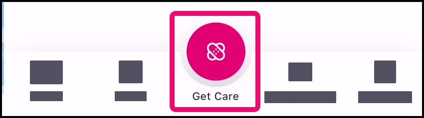 Homepage Get Care Button