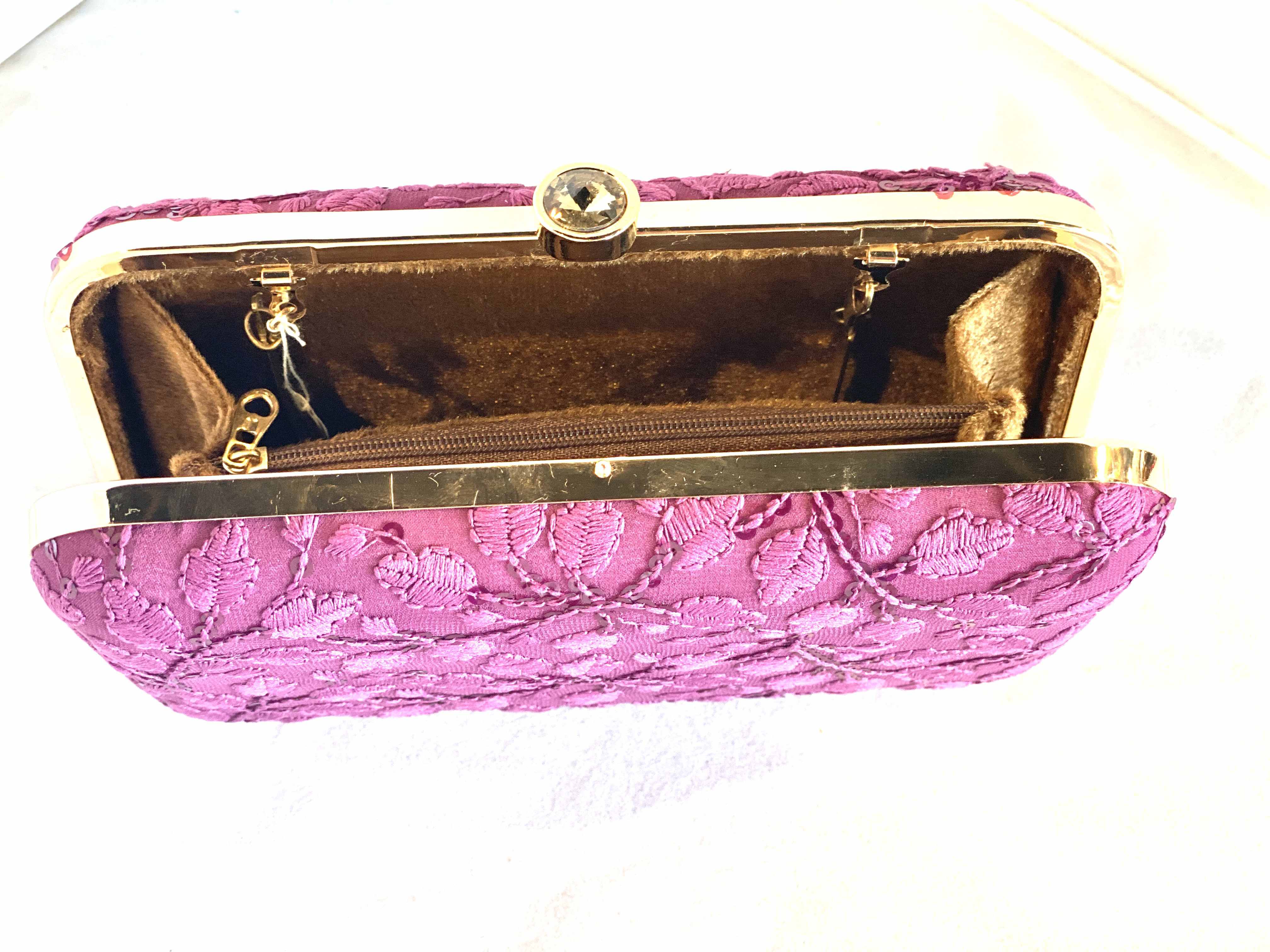 Dark lavender clutch