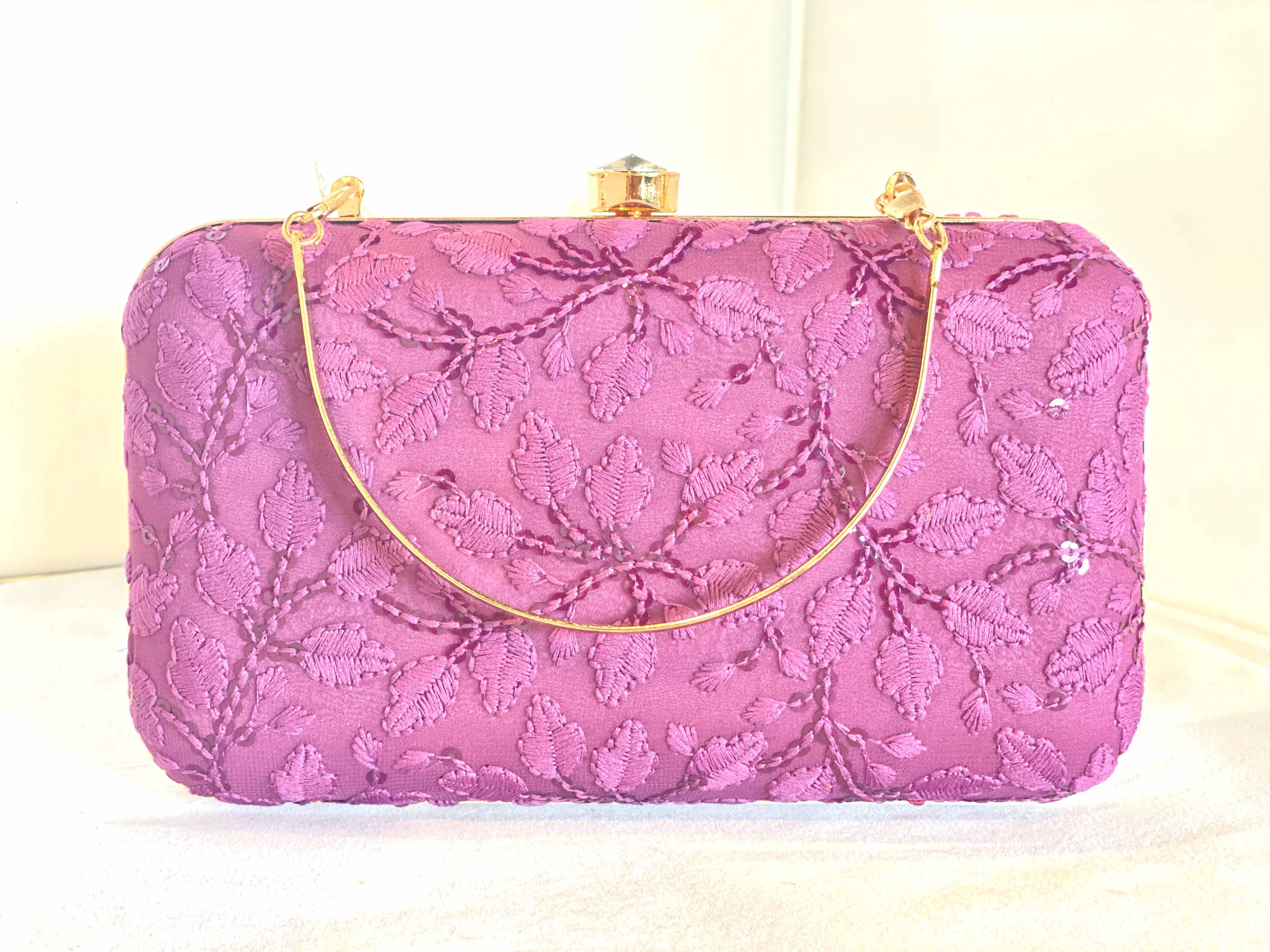 Dark lavender clutch