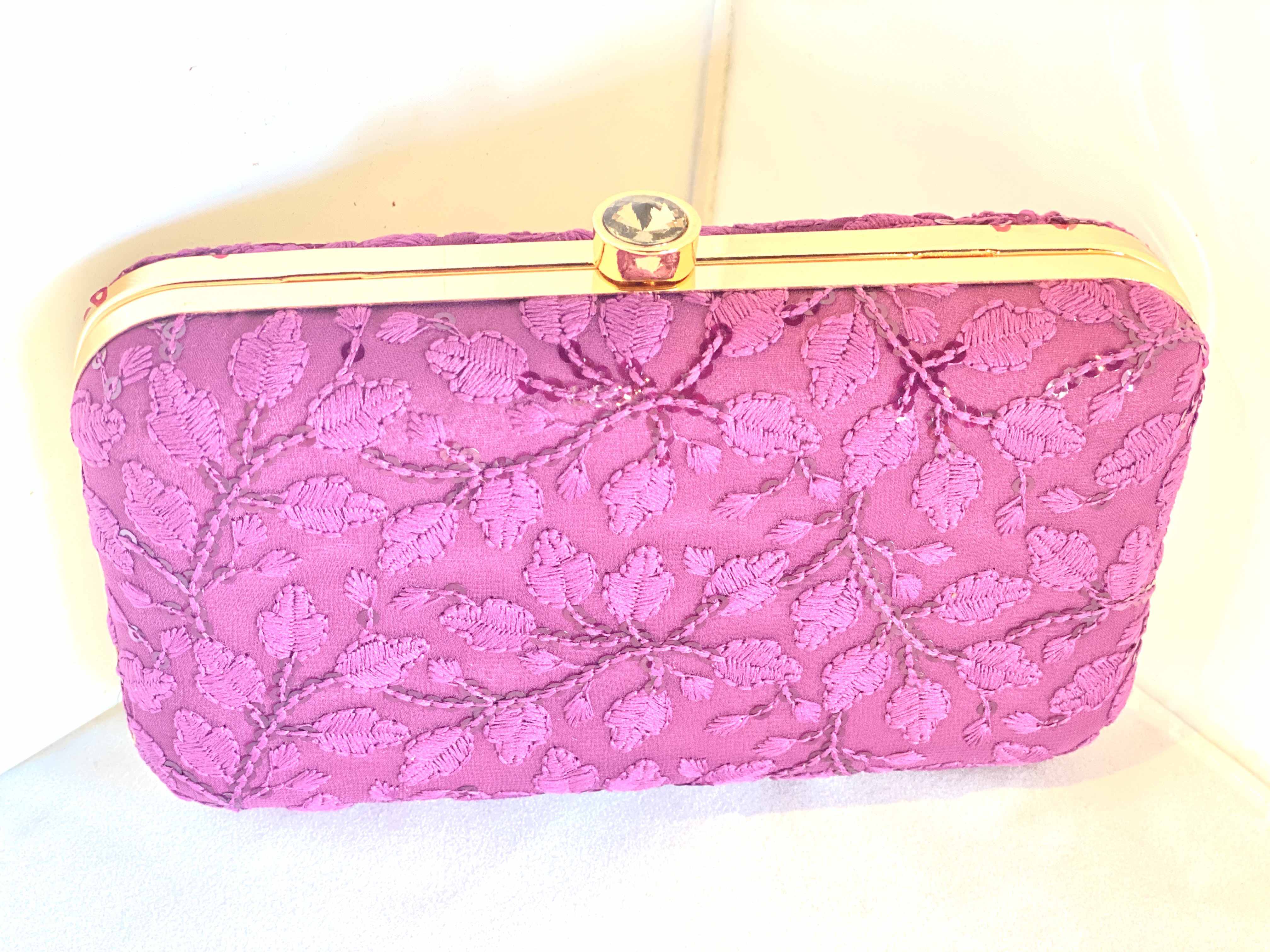 Dark lavender clutch