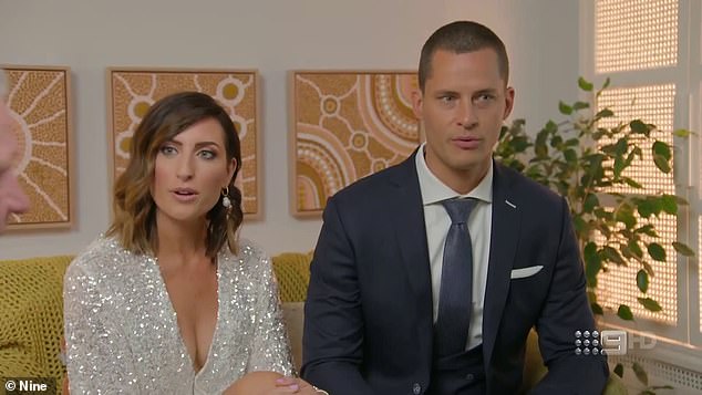 El final de Block 2020: Luke y Jasmin, ambos de 35 años, (en la foto) obtuvieron más de $ 500,000 de ganancias después de vender su casa por la friolera de $ 3,856,000 en las subastas del domingo por la noche.