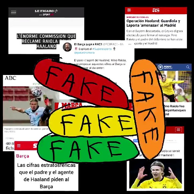 Mino Raiola respondió a los informes de 'noticias falsas' de que ganaría £ 17 millones de la medida de Erling Haaland