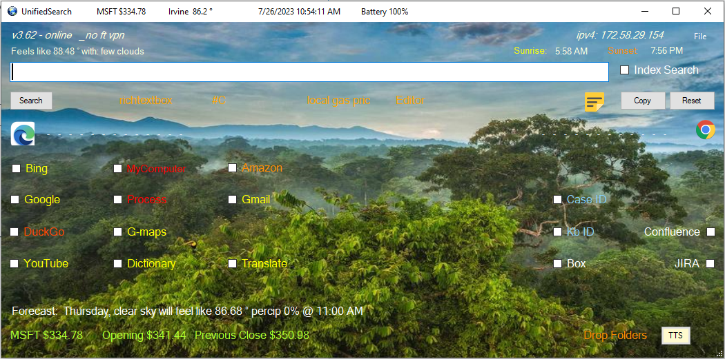 UnifiedSearch - query across your sites/apps (public and corporate)