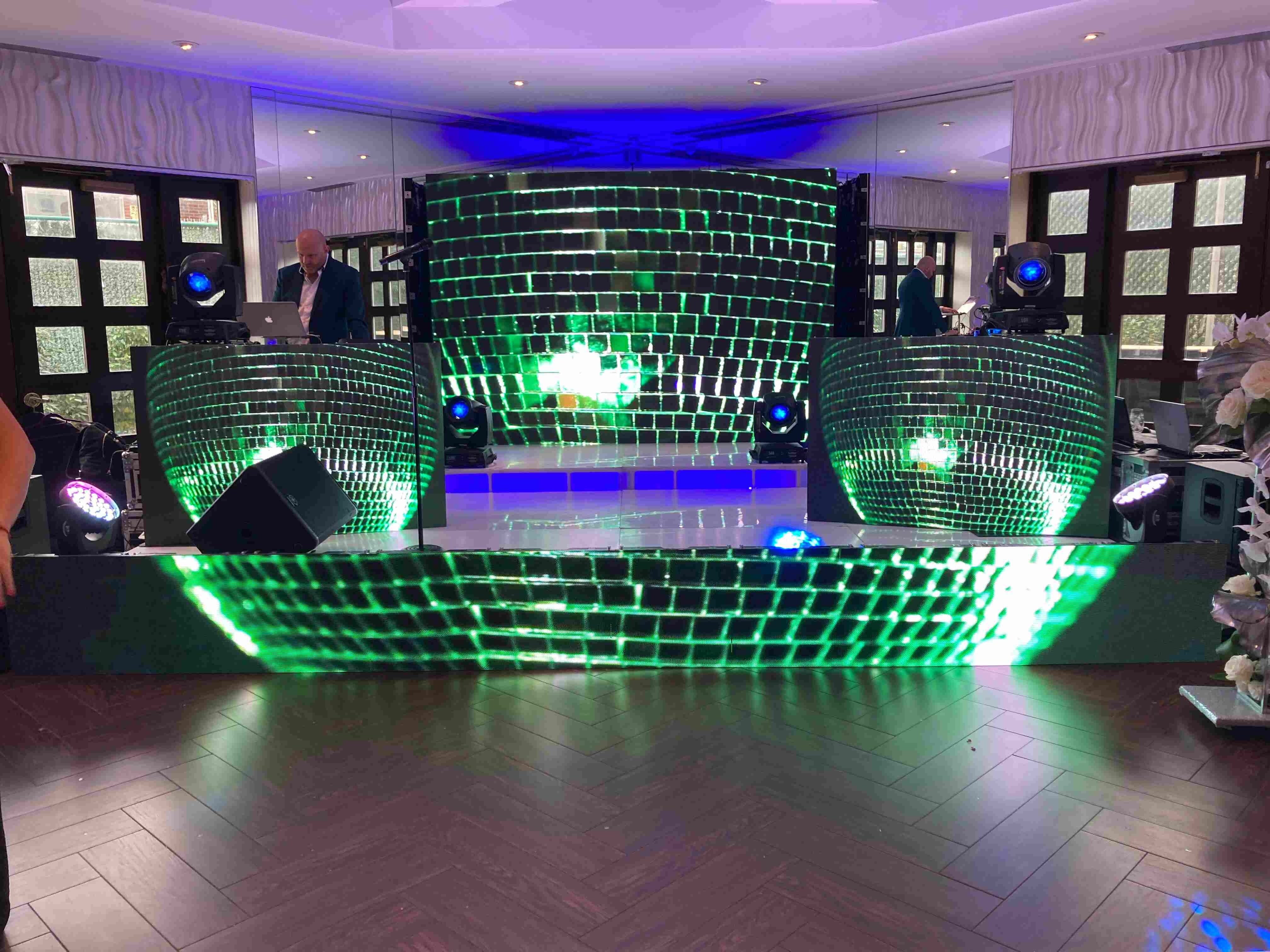 Can you explain the role of the lens in an LED module?