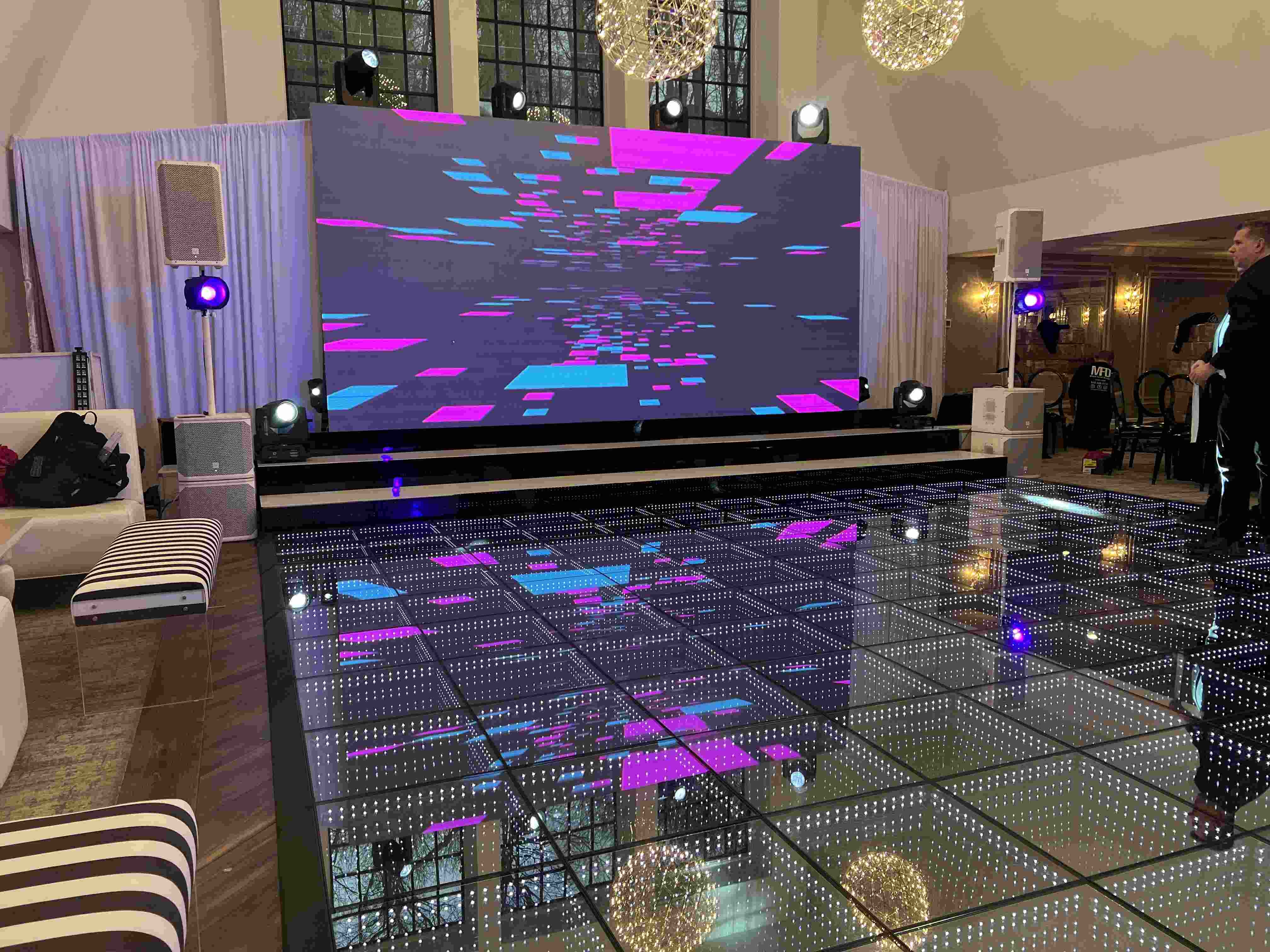 What role does the content type (static images, videos, etc.) play in determining the optimal pixel pitch for indoor LED displays?