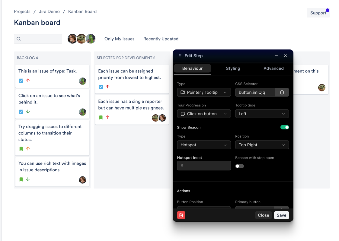 Show Beacon enabled with hotspot settings
