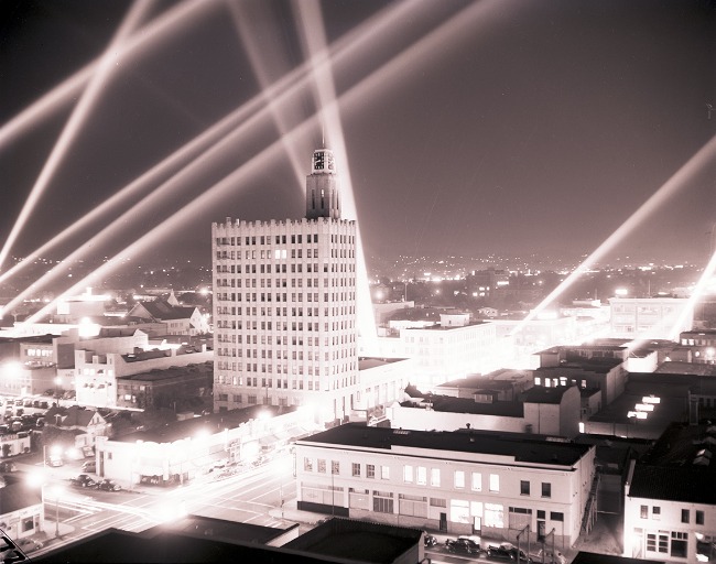 Searchlights over Santa Monica