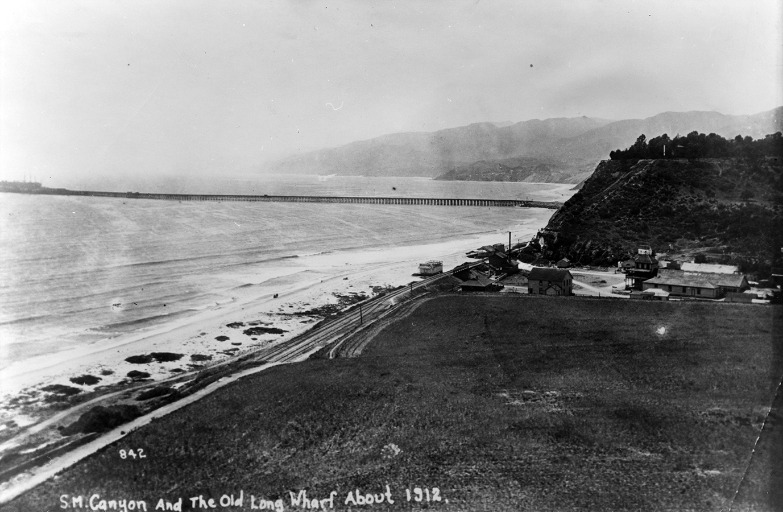 View of the Long Wharf and Santa Monica Canyon