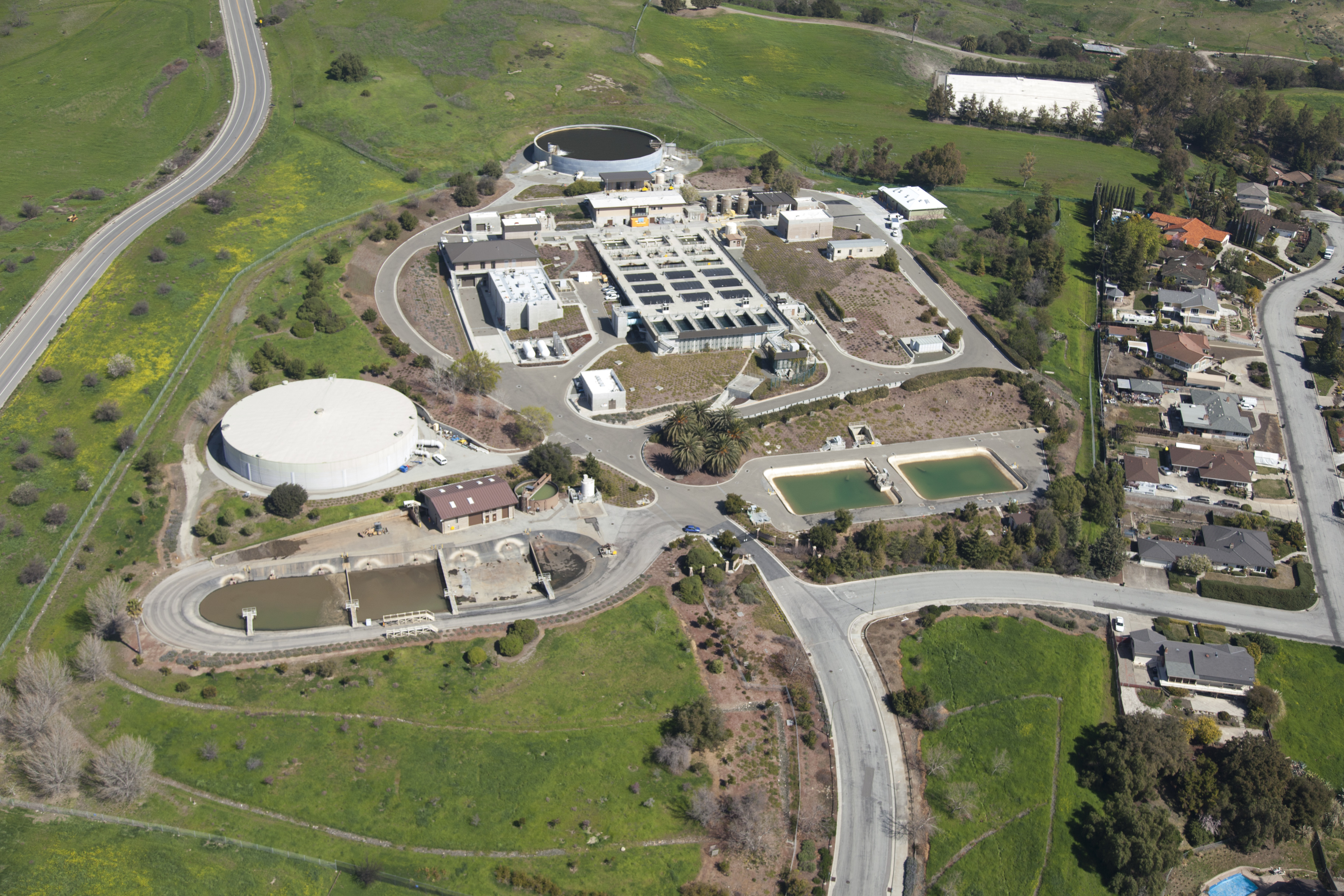 Arial view of the Penitencia Water Treatment Plant