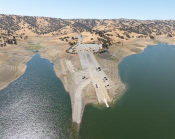 Drone view from San Luis Reservoir