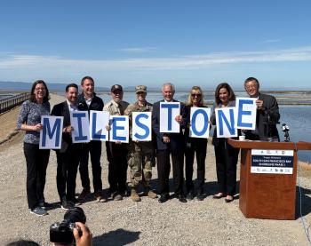 Valley Water and its partners celebrate a milestone for the South San Francisco Bay Shoreline Project.