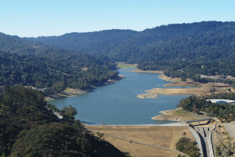 An image of Lexington Reservoir in summer 2021