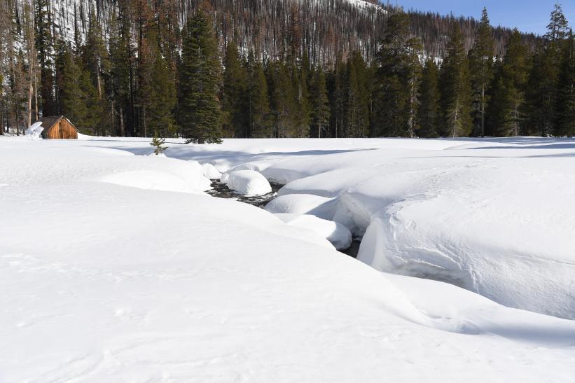 Sierra Nevada snow survey in February, 2023