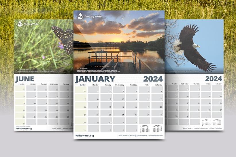 Graphic of the 2024 Valley Water calendar