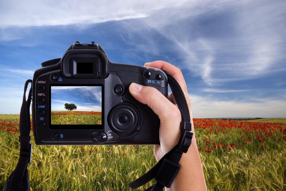 view of camera lens