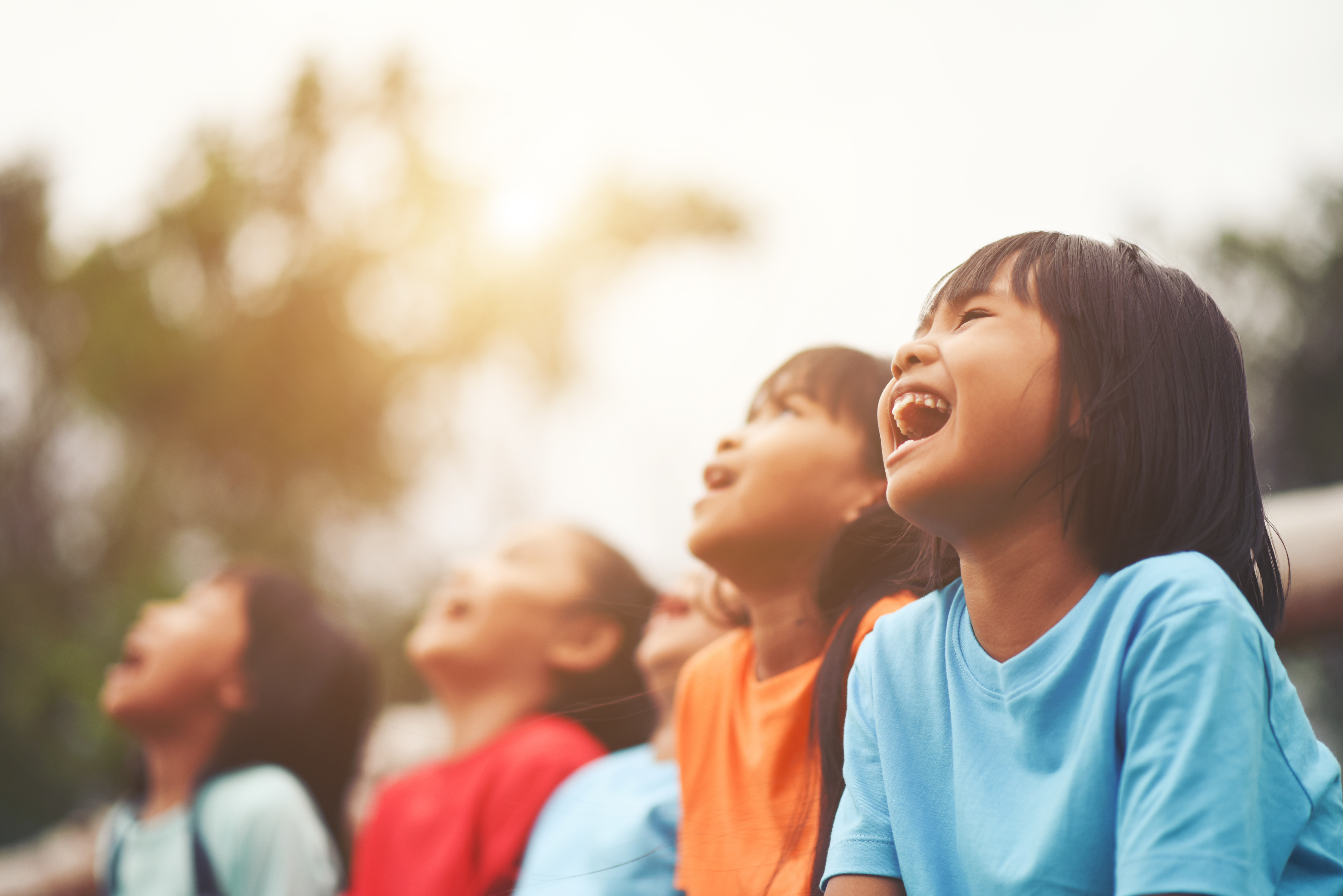 Children laughing
