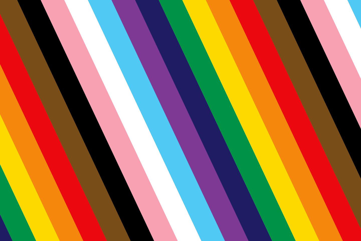 Rainbow backdrop with diagonal stripes