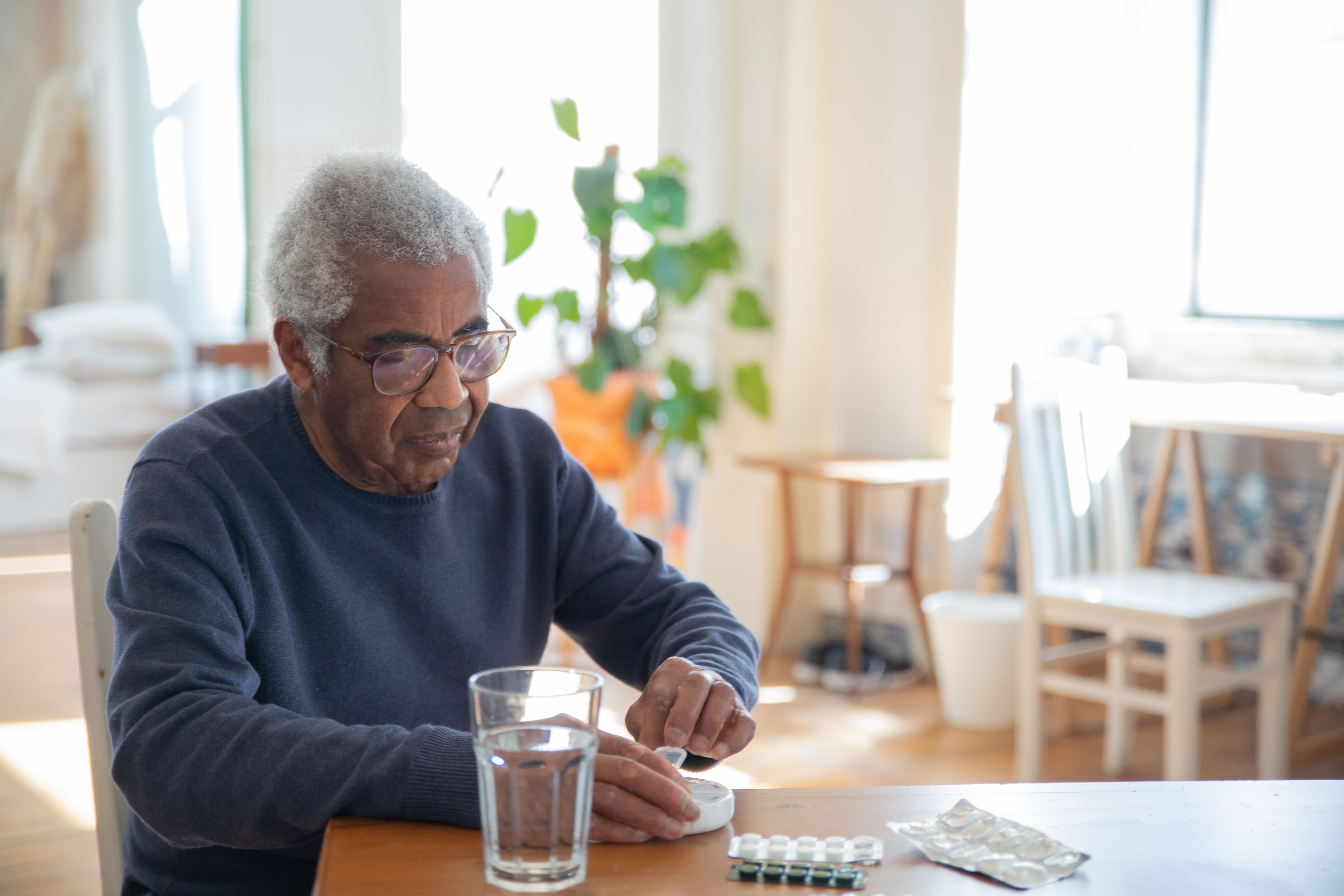 Older make taking medication