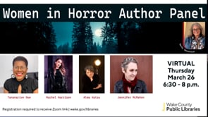 Screencap taken from Women In Horror Author Panel | March 2026