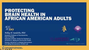 Screencap taken from Protecting Brain Health In African American Adults | September 2026