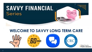 Screencap taken from Savvy Long Term Care Planning | January 2026