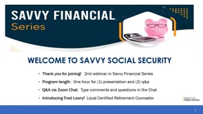 Screencap taken from Savvy Social Security | October 2025