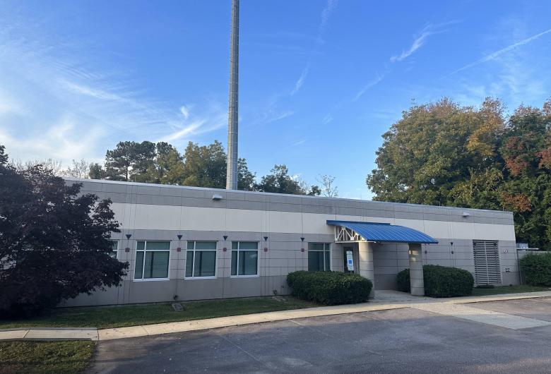 front of building