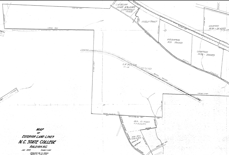 1935 map of N.C. State College
