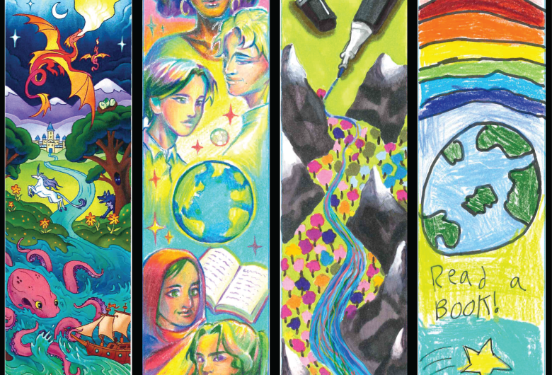 picture of the winning bookmarks from 2025, side by side