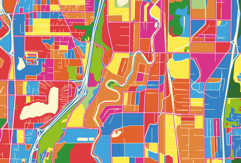 mosiac of shapes and colors