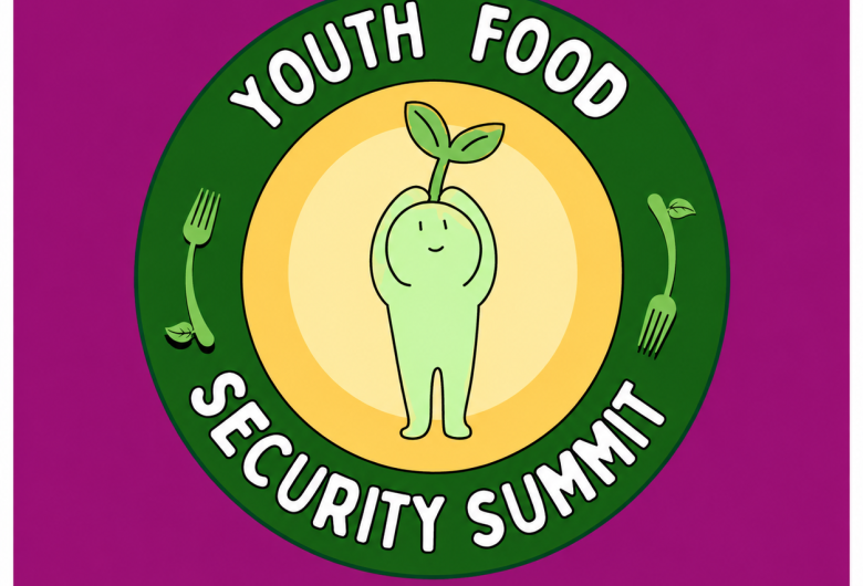 Youth Food Security Summit logo featuring a smiling sprout character.