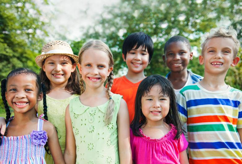 Group of kids smiling 