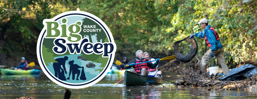 Big Sweep logo with volunteers