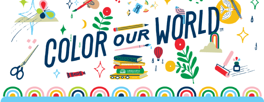 color our world rainbow arches and art supplies
