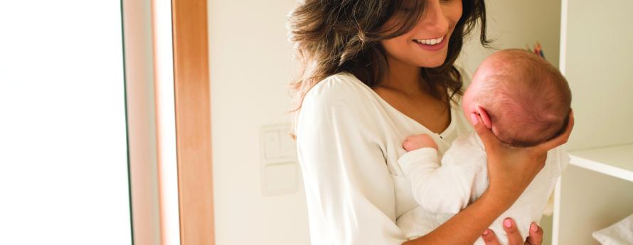 woman with newborn baby