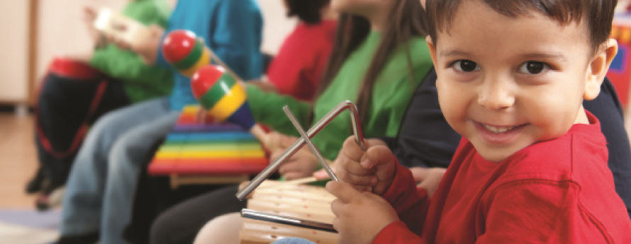 kids playing musical instruments