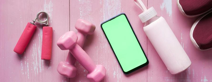 pink fitness equipment 