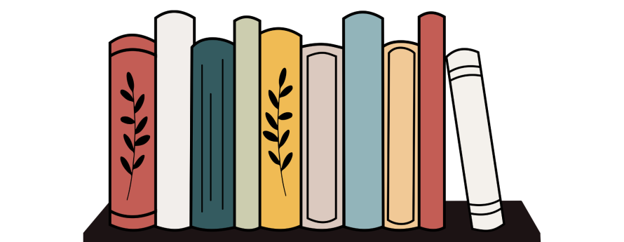 Multicolored Books on Black Shelf