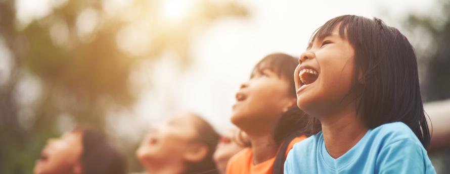 Children laughing