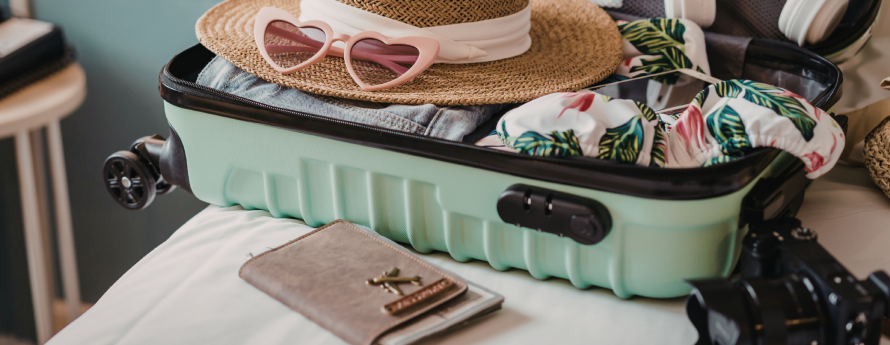 Open suitcase