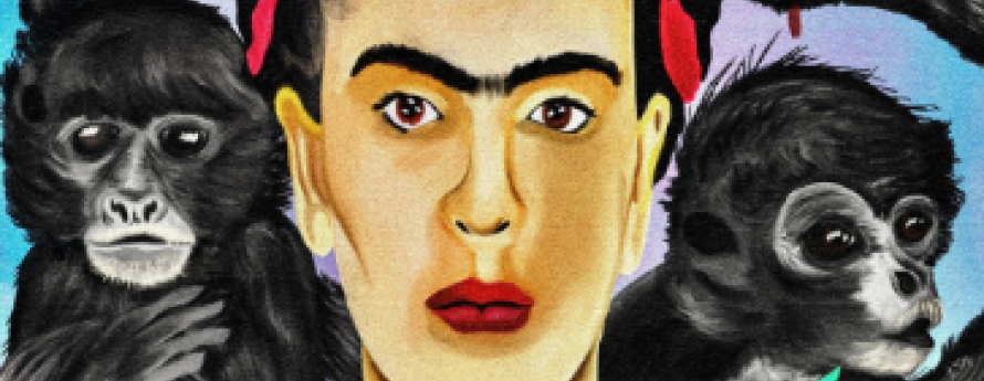 Image: Myles Brown, “Thank You Frida Kahlo,,” Adobe Fresco Illustration. 11”x14” @Myles Brown