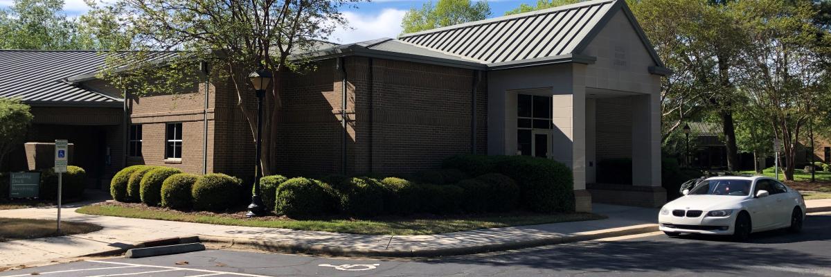 A picture of Olivia Raney Library's entrance