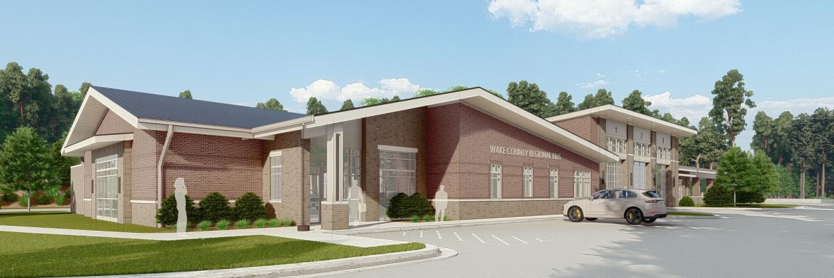 A Rendering of EMS Garner Main Station Front Elevation
