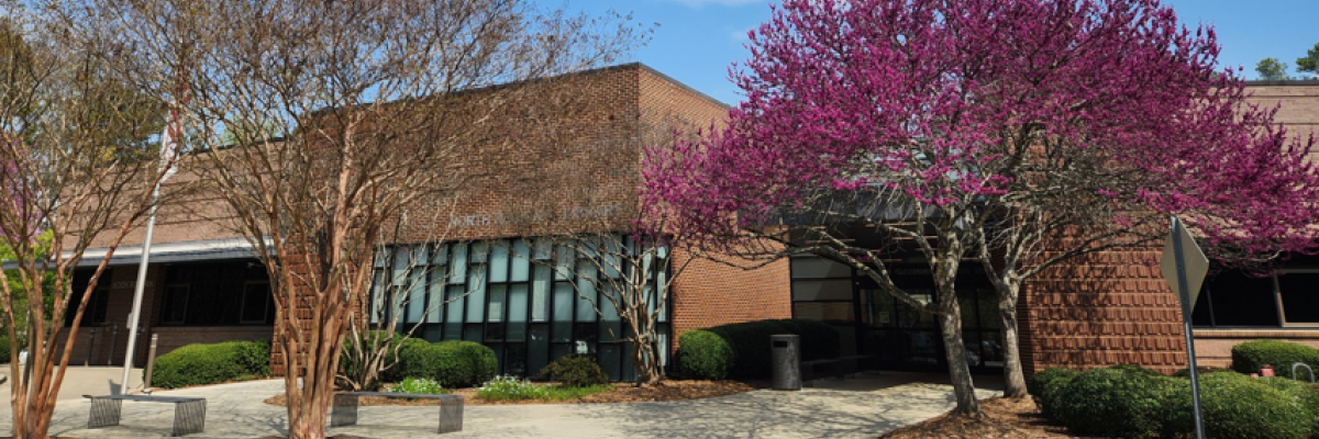 Exterior photograph of North Regional Library