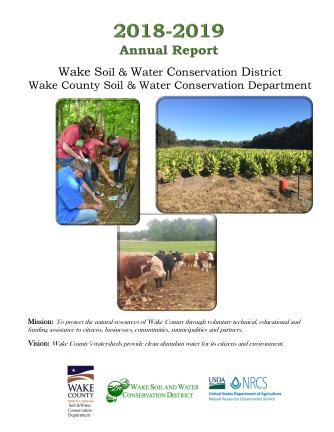 Students observing something near base of tree, crop rows, herd of black and brown cows.