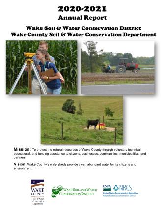 3 pictures: one is a student peering through a survey level, another is a tractor in a crop field, and the third is a black cow at a watering tank.
