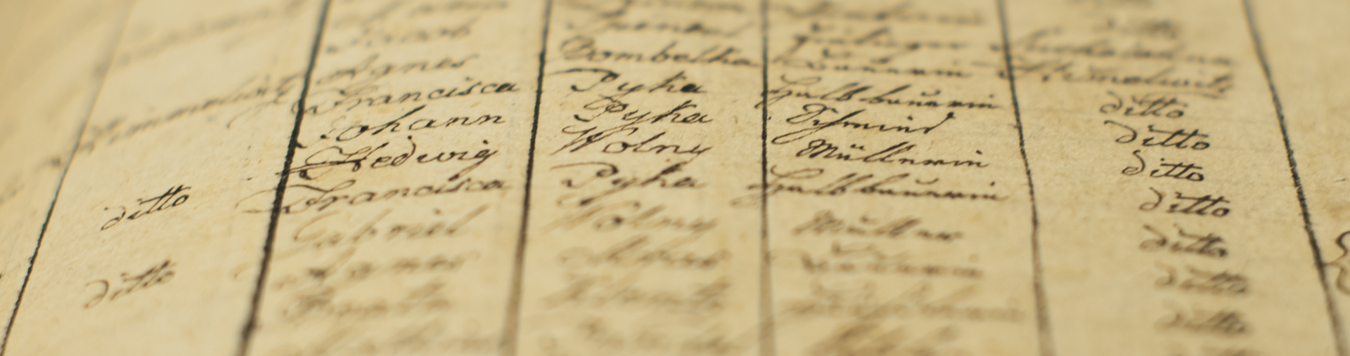 Census document with cursive script