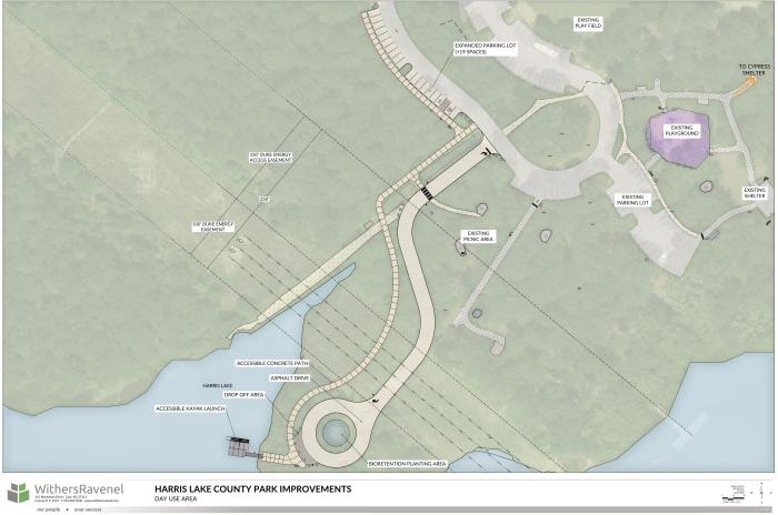 Harris Lake County Park Improvements Day Use Area map