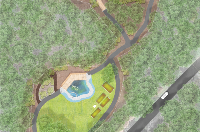 Blue Jay Point County Park Pond Area Site Plan Rendering