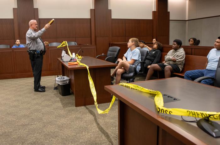 Students participated in a mock trial!